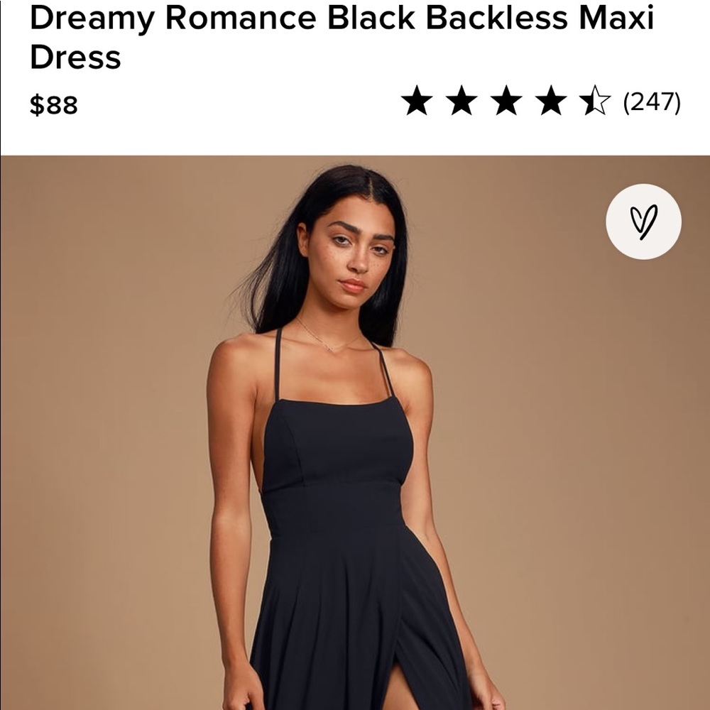 Black backless maxi slit dress